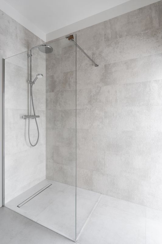Glass Panel Shower with Frameless Design